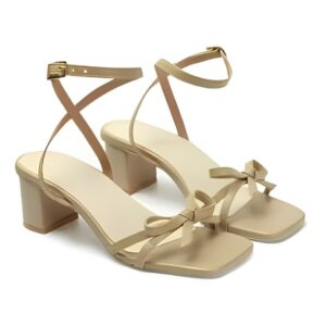 Ribon Stylish Block Heels Sandal (1)