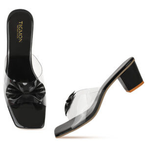 black transparent sandals for women heels (1)